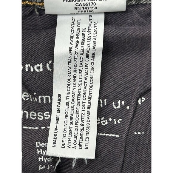 Frank And Oak Women’s Size 27 Nina Wide Leg Jambe Large Black Raw Frayed Hem - Picture 11 of 16